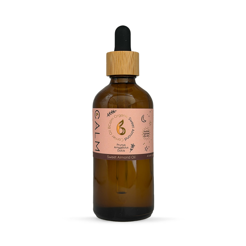 B Calm organic sweet almond carrier oil 100ml - British product