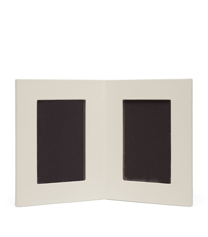 Smythson Calfskin Panama Double Frame 6 x 4 (British brand)