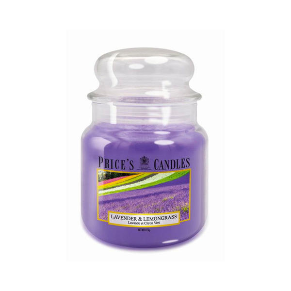 Price's Candles lavender lemongrass small jar candle (British brand)