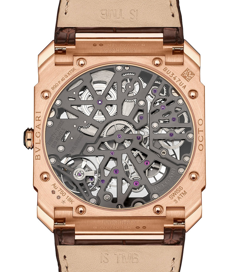 Bvlgari Octo Finissimo skeleton watch 40mm rose gold (British brand)