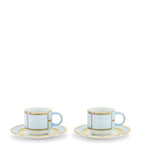 Ginori 1735 Celeste coffee cups set of 2 - British product