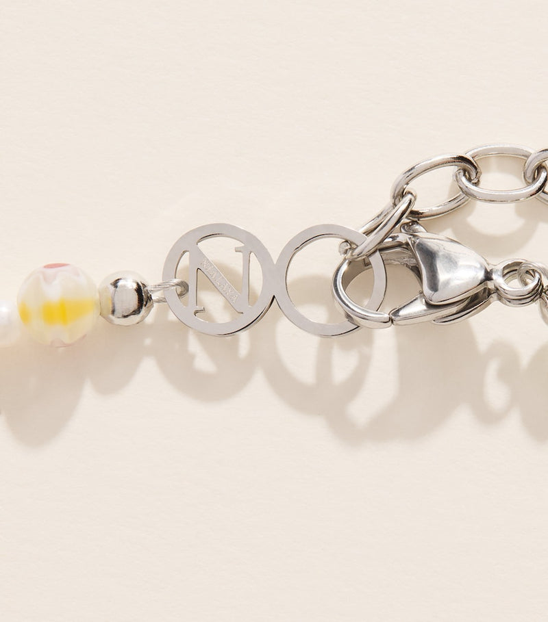 Nialaya necklace glass bead and pearl, UK version
