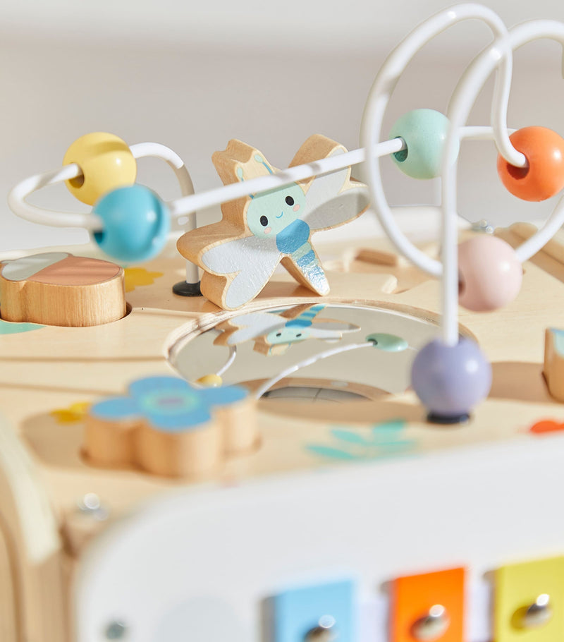 Janod wooden multi-activity cube, imported from the UK