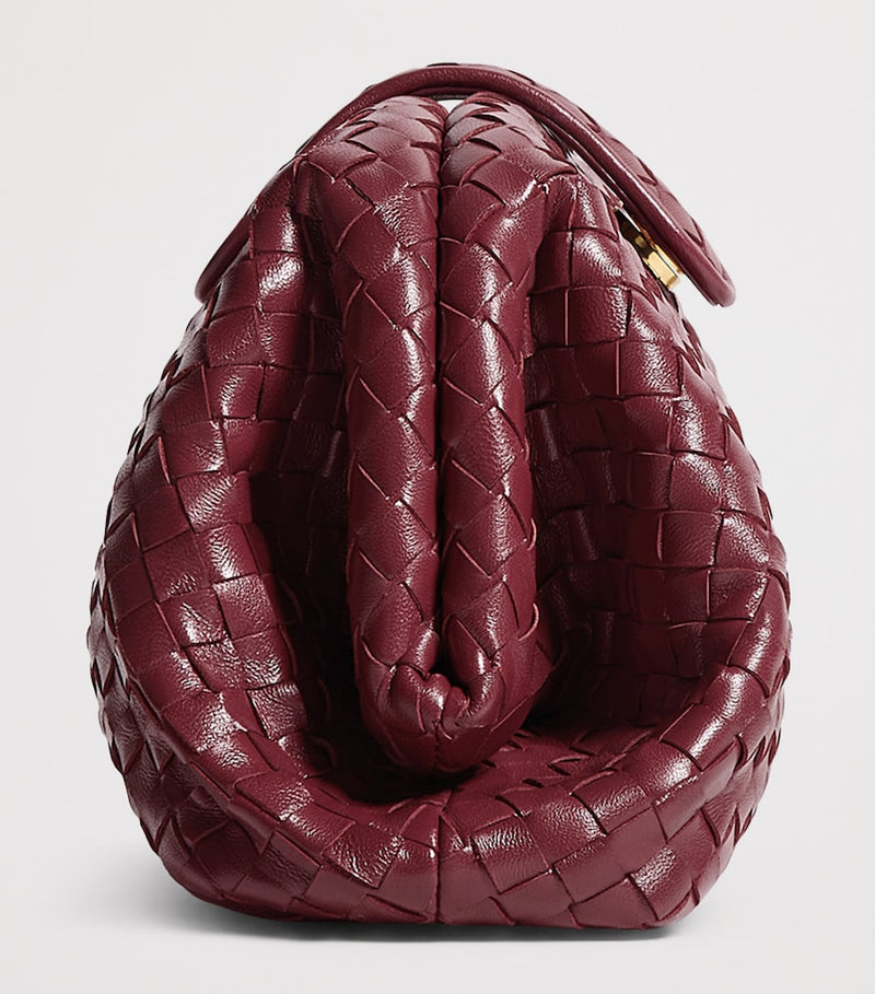 Bottega Veneta small leather Lauren 1980 clutch bag, imported from the UK