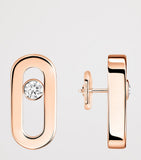Messika Move Uno stud earrings pink gold diamond 0.03ct - British product