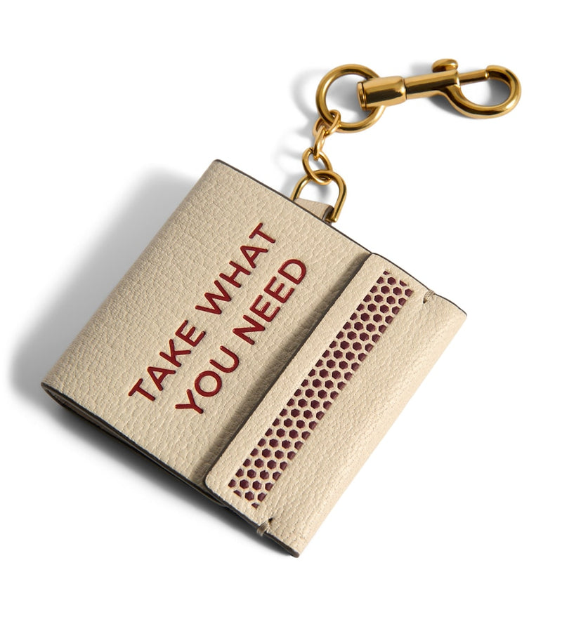 Anya Hindmarch leather match book charm small (British brand)