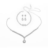 Superdrug Livingandhome 3-Piece Necklace, Earrings and Bracelet Jewellery Set in Silver- Buy online at McGrocer