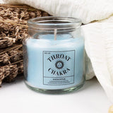 Myga Throat Chakra Eucalyptus Soy Candle 250g, imported from the UK