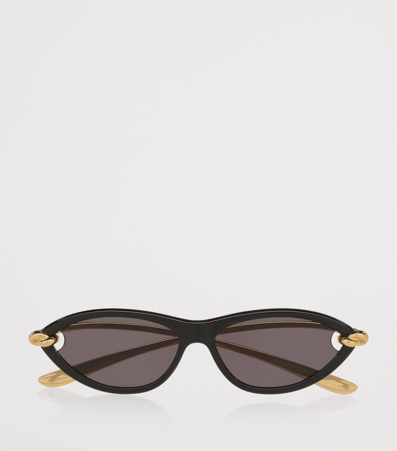 Bottega Veneta cat eye sunglasses acetate frame, imported from the UK