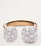 Pomellato Nudo mixed gold diamond ring (British brand)