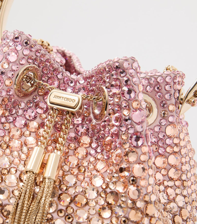 Jimmy Choo Bon Bon top-handle bag with crystal-embellished handle - UK version