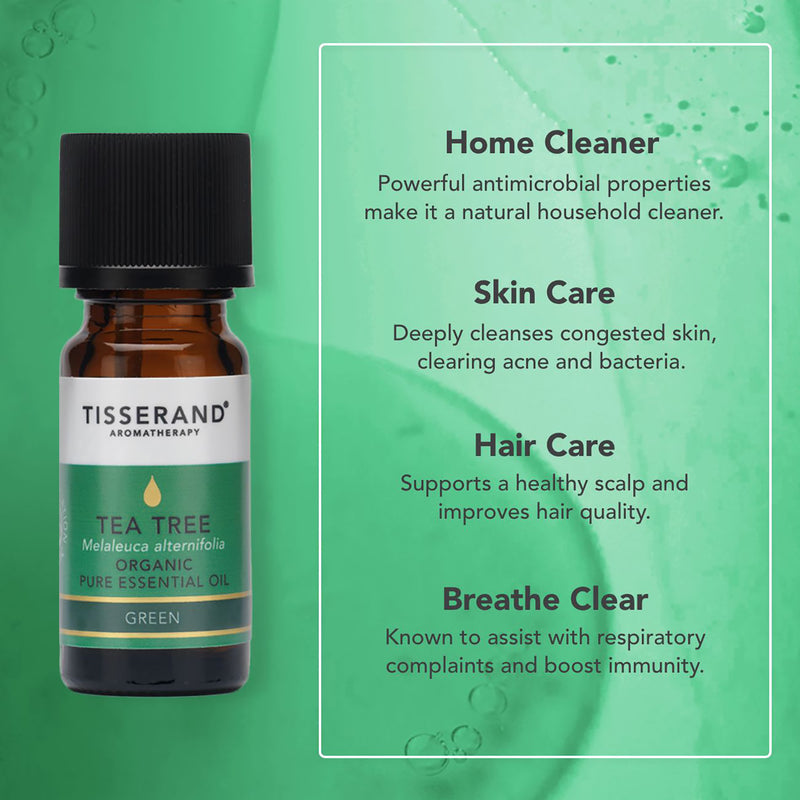 Tisserand Tea Tree Organic Pure Essential Oil 9ml (British brand)
