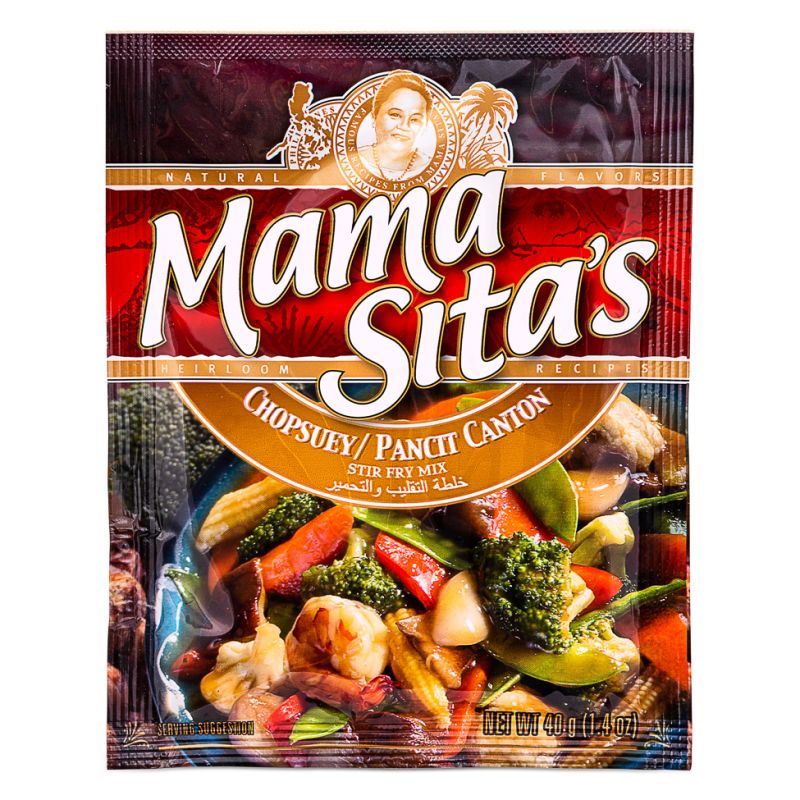 Mama Sita's chopsuey pancit canton stir fry mix, imported from the UK