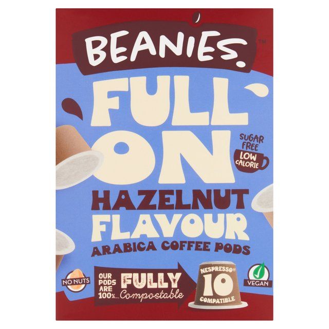 Beanies Hazelnut Flavoured Fully Compostable Coffee Pods 10 per pack - McGrocer