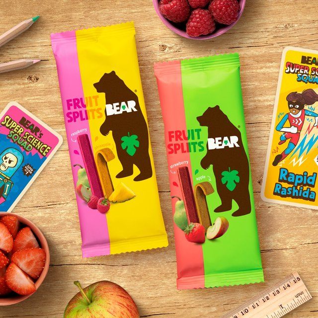 BEAR Fruit Splits Raspberry & Pineapple   5 x 20g - McGrocer