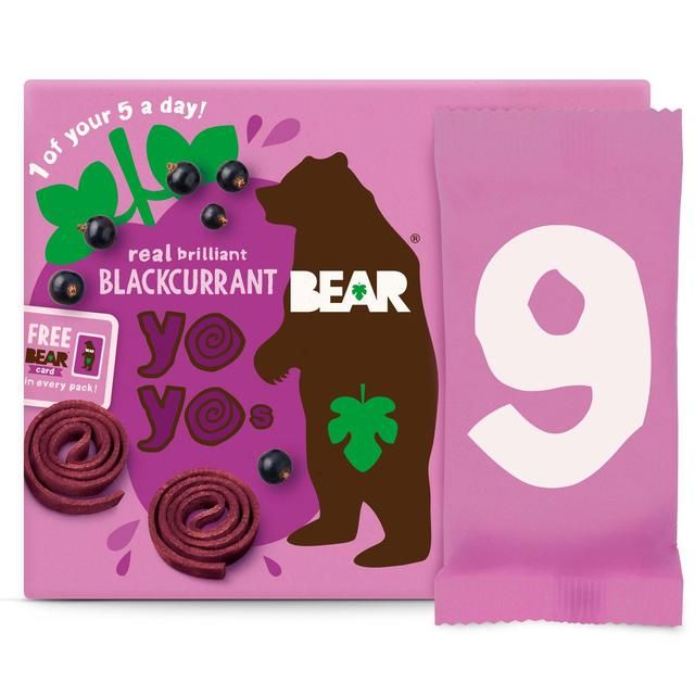 BEAR Fruit Yoyos Blackcurrant Family Pack 9 x 20g - McGrocer