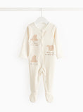 Bear Hunt Beige Character Print Sleepsuit  Up to 1 mth - McGrocer