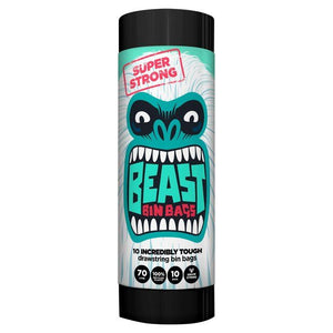 BEAST Incredibly Tough Drawstring Bin Bags 70L 10 per pack