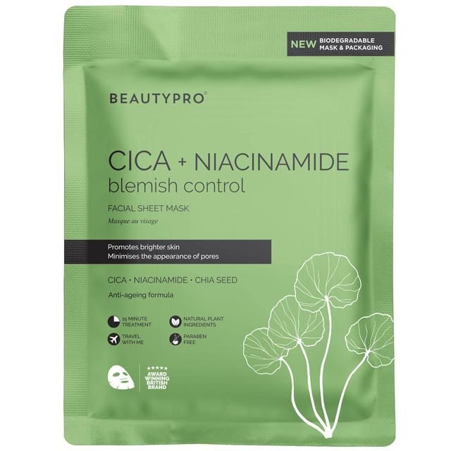 BEAUTYPRO CICA + NIACINAMIDE Blemish Control Sheet Mask 30ml - McGrocer