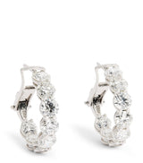 Harrods Harrods White Gold and Diamond Hoop Earrings (4.54ctw)- Buy online at McGrocer