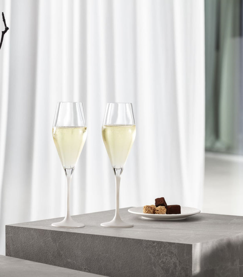 Villeroy & Boch champagne glasses Manufacture Rock Blanc 290ml (British brand)