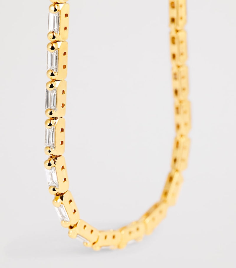 Suzanne Kalan Bold Linear tennis bracelet 18kt gold diamonds, UK version