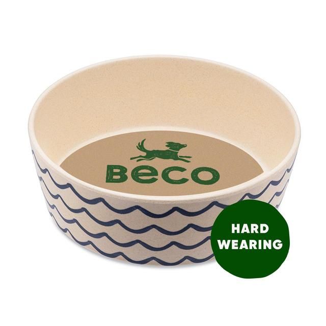 Beco Bamboo Ocean Waves Dog Feeding and Water Bowl Small - McGrocer