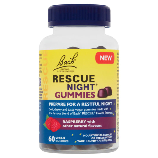 Bach Rescue Night Vegan Gummies Raspberry with Other Natural Flavours x60 GOODS Sainsburys   