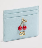 Valentino Garavani card holder VLogo Signature Cherry - British product