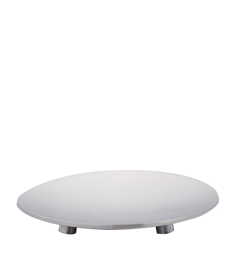 Zodiac round solid brass chrome-plated soap dish (British brand)