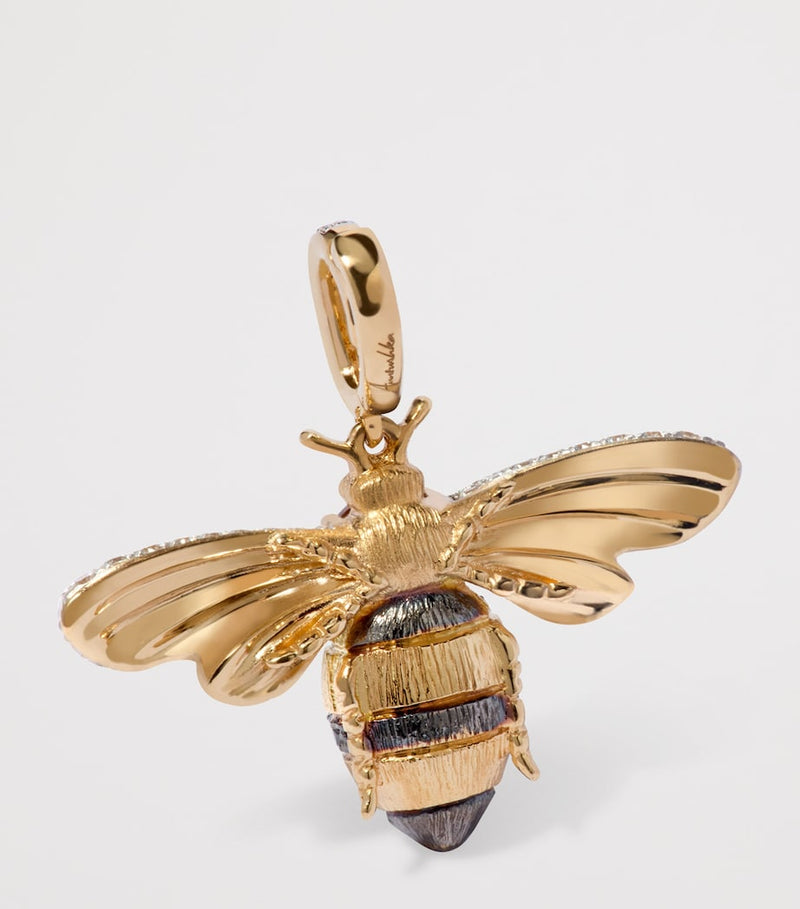 Annoushka yellow gold citrine diamond bee charm - British product