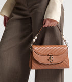 Jimmy Choo Curve top-handle bag quilted lambskin - British product