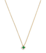 Harrods Suzanne Kalan Yellow Gold, Diamond and Emerald Mini Princess Pendant Necklace- Buy online at McGrocer