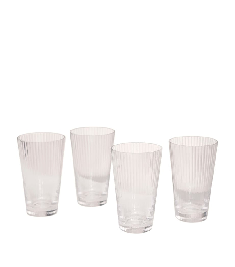 Soho Home fluted highball glasses set of 4 (British brand)