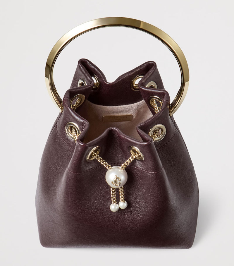 Jimmy Choo leather Bon Bon top-handle bag, imported from the UK