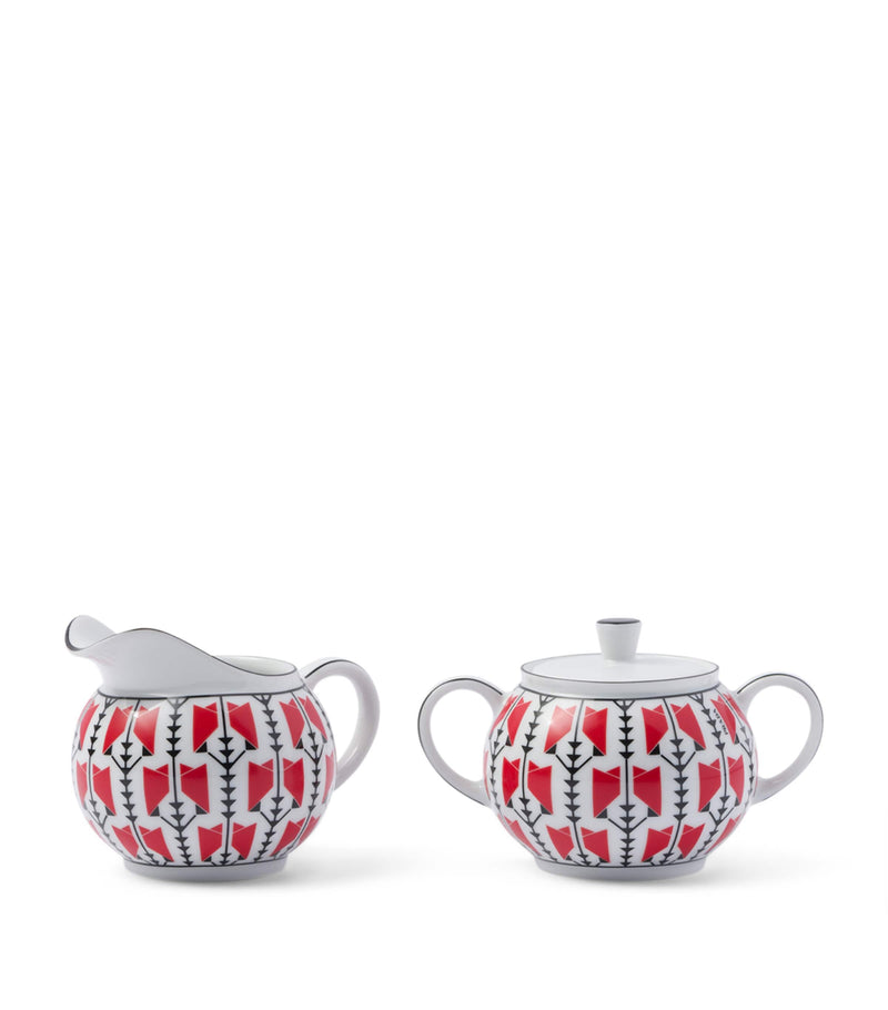 Prada Vienna Arrows creamer and sugar set, imported from the UK