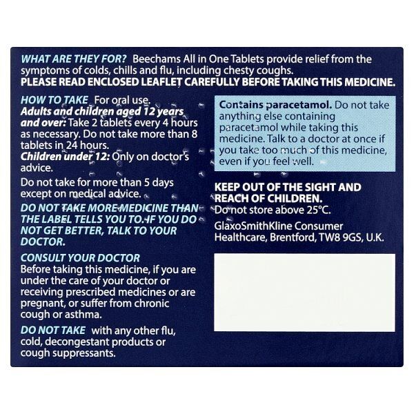 Beechams All in One Tablets, with Paracetamol, 16s - McGrocer