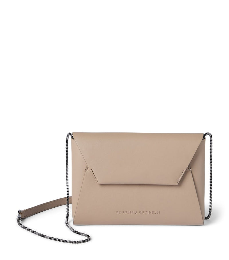 Brunello Cucinelli leather clutch bag 15.5cm x 21cm, imported from the UK