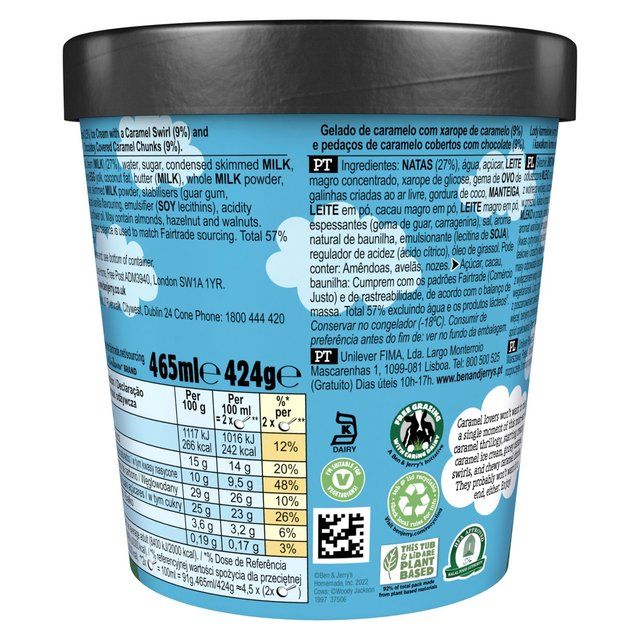 Ben & Jerry's Caramel Chew Chew Ice Cream Tub 465ml - McGrocer