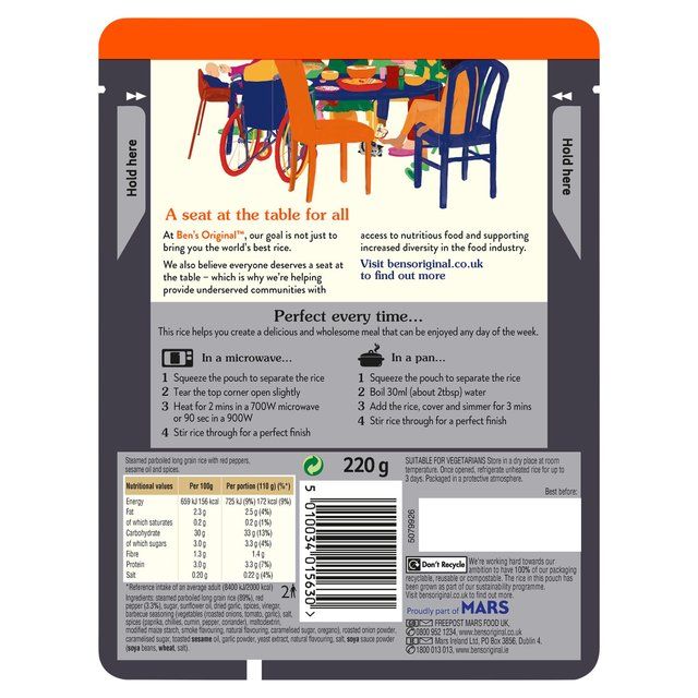 Ben's Original Korean BBQ Microwave Rice 220g - McGrocer