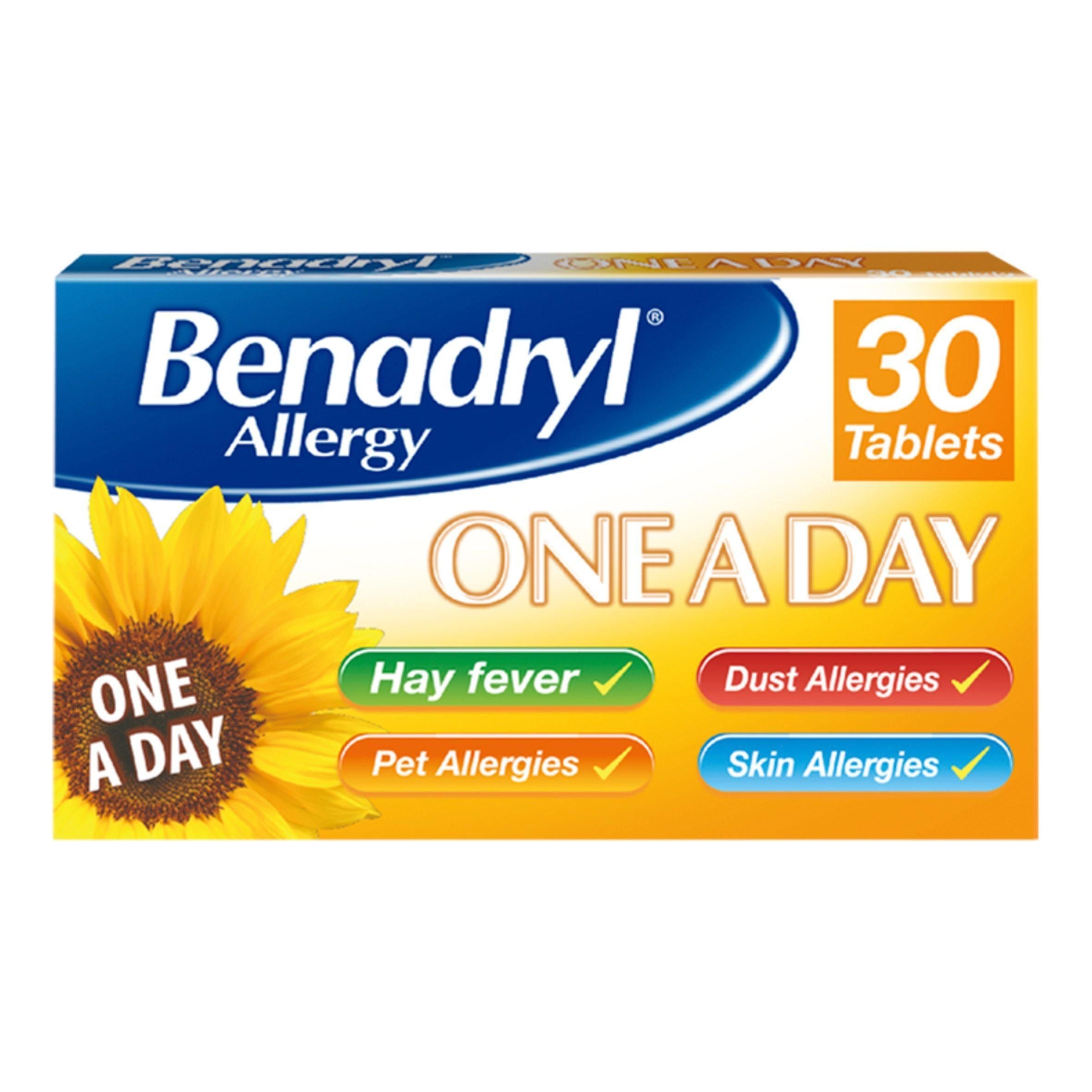 Benadryl Allergy 1 A Day Tablets x30 - McGrocer