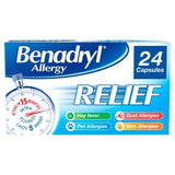 Benadryl Allergy Relief Capsules 24 per pack - McGrocer