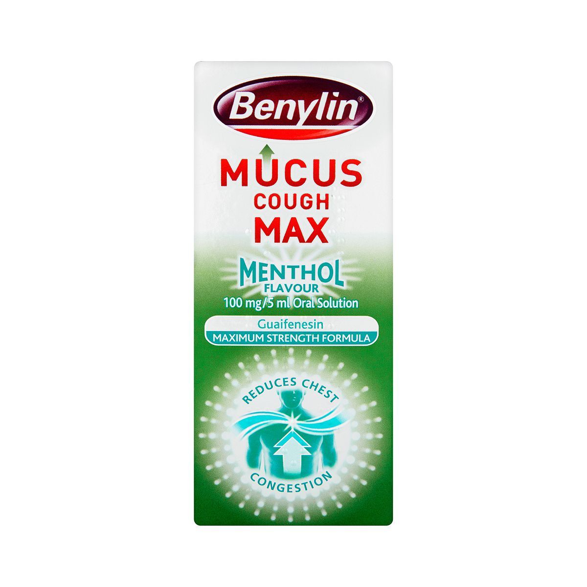 Benylin Mucus Cough Max Menthol Flavour 100mg/5ml Oral Solution 150ml - McGrocer