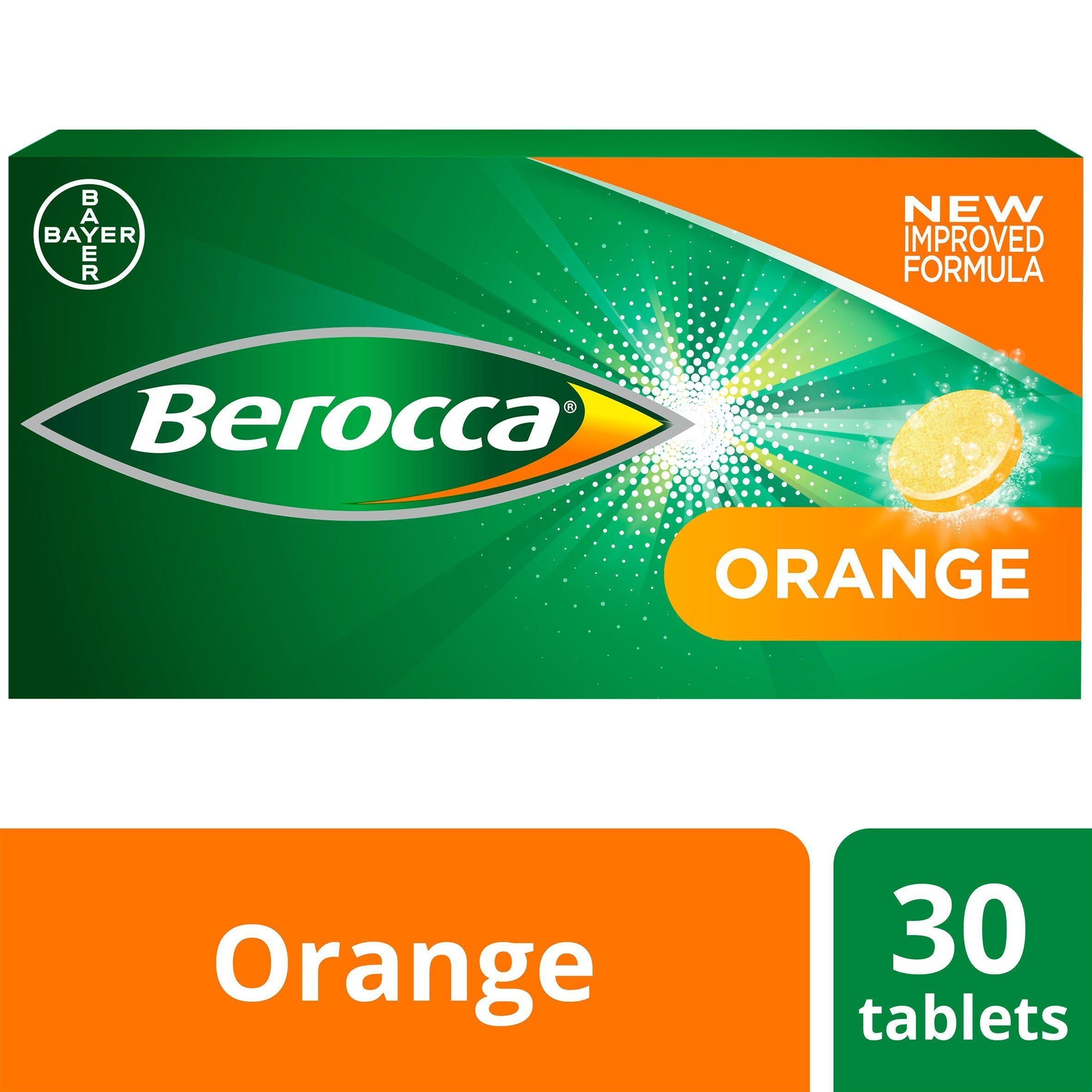 Berocca Orange Energy Effervescent Vitamin Tablets x30 - McGrocer