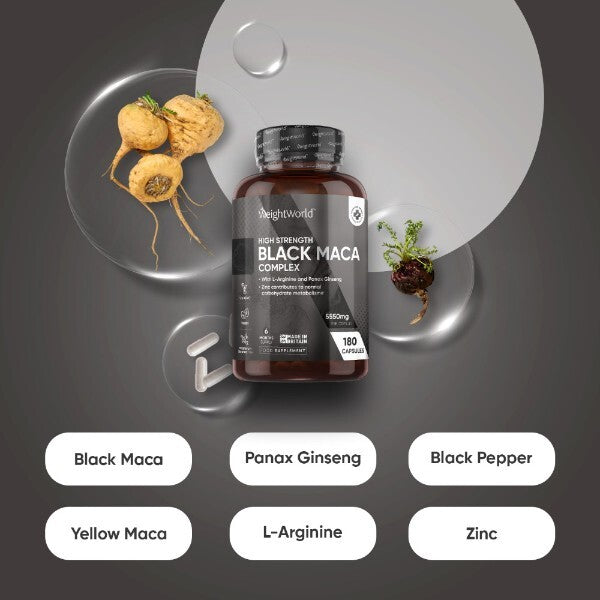 WeightWorld Maca Root Capsules 5550mg 180 capsules - British product
