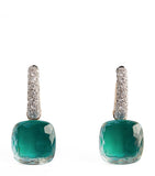 Pomellato Nudo drop earrings blue topaz agate diamonds, UK version
