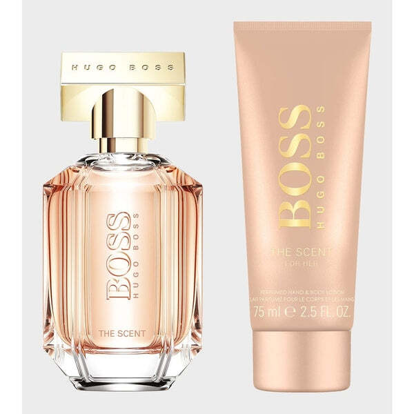 Hugo Boss The Scent for Her perfume gift set 50ml EDP and 75ml lotion (British brand)