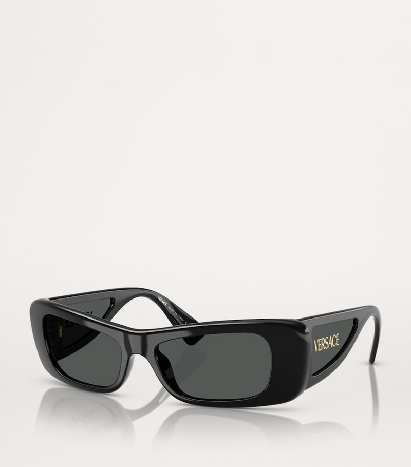 Versace acetate rectangular sunglasses with UV protection - British product