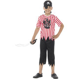 Smiffys jolly pirate boy costume red white (British brand)