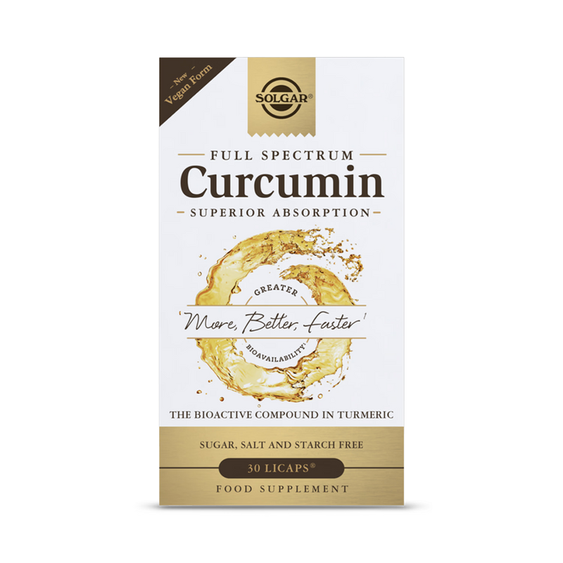Solgar Full Spectrum Curcumin softgel capsules 30ct (British brand)